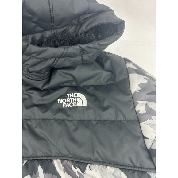 The North Face Jacket Youth 18/20 XL Reversible Winter Coat Camo Black - Picture 4 of 12